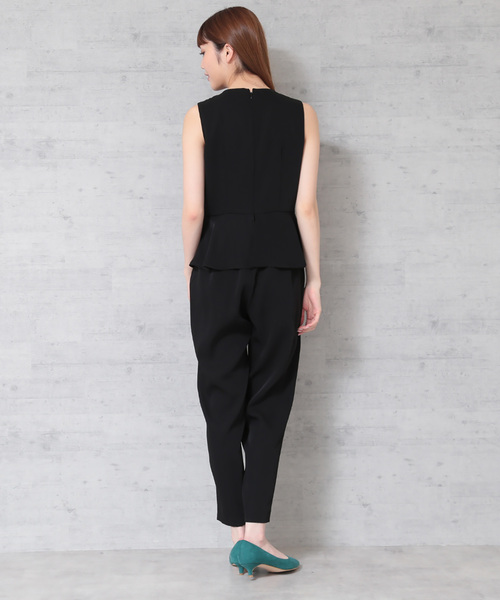 N.(N. Natural Beauty Basic)(エヌエヌナチュラルビューティーベーシック)の「スカラップサロペット / フォーマル / 結婚式 / 二次会(サロペット/オーバーオール・レディース・ブラック/ネイビー・MEDIUM)」の7枚目の写真
