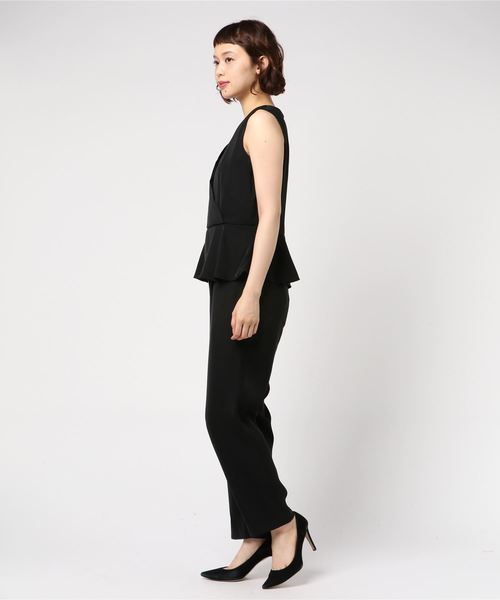 N.(N. Natural Beauty Basic)(エヌエヌナチュラルビューティーベーシック)の「スカラップサロペット / フォーマル / 結婚式 / 二次会(サロペット/オーバーオール・レディース・ブラック/ネイビー・MEDIUM)」の3枚目の写真