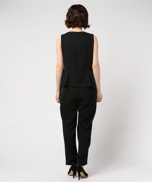 N.(N. Natural Beauty Basic)(エヌエヌナチュラルビューティーベーシック)の「スカラップサロペット / フォーマル / 結婚式 / 二次会(サロペット/オーバーオール・レディース・ブラック/ネイビー・MEDIUM)」の4枚目の写真