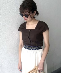 archives | 綿麻ギャザースリーブブラウス(シャツ/ブラウス)