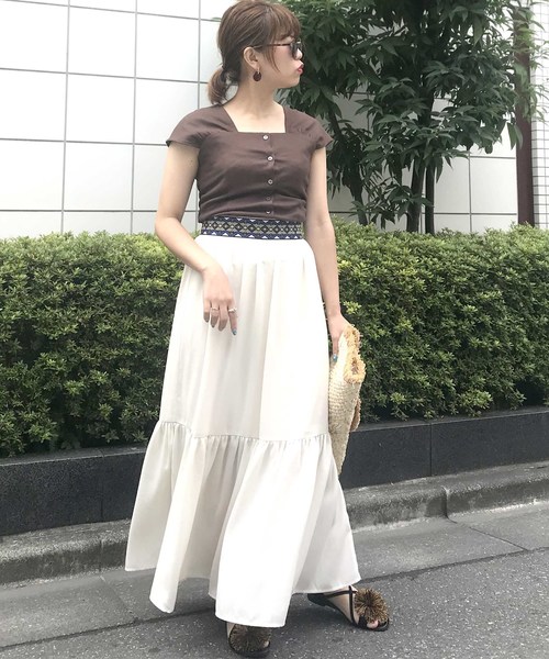 archives（アルシーヴ）の「綿麻ギャザースリーブブラウス（シャツ/ブラウス・レディース・ブラウン/ベージュ/ブルー/ブラック/ダークブラウン・MEDIUM）」の8枚目の写真