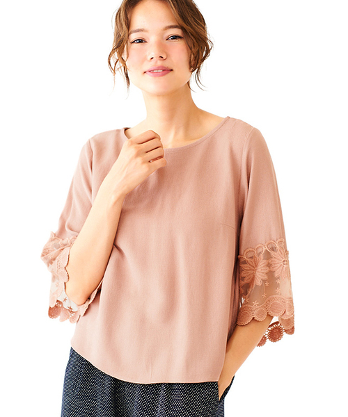 flower（フラワー）の「エターナルレーストップ２（Tシャツ/カットソー・レディース・ホワイト/ピンク/ブルー・FREE）」の3枚目の写真