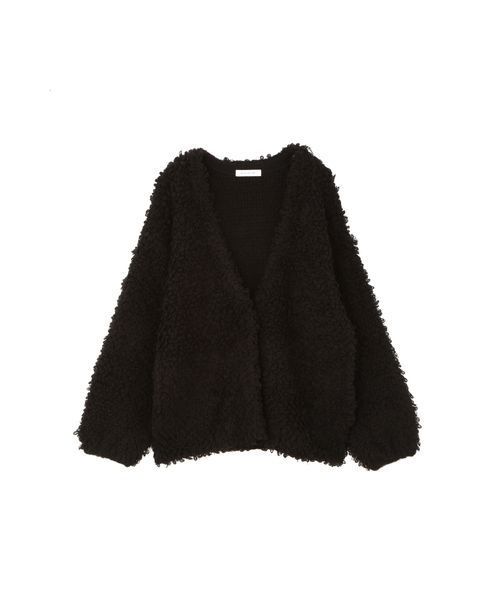 NATURAL BEAUTY BASIC（ナチュラルビューティーベーシック）の「【雑誌掲載】ループニットカーデ（カーディガン/ボレロ・レディース・ブラック/グリーン/キャメル・MEDIUM）」の9枚目の写真