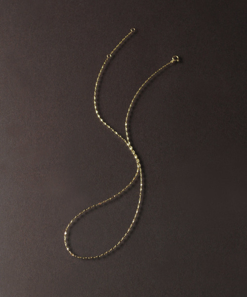 anq. チェーンネックレスk10 イエローゴールドアンク