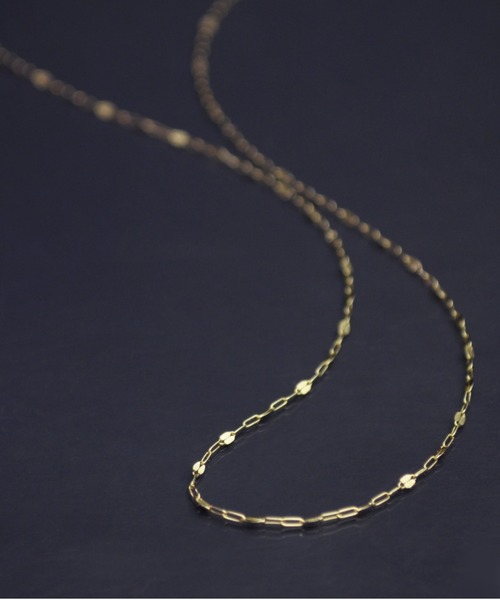 anq. チェーンネックレスk10 イエローゴールドアンク
