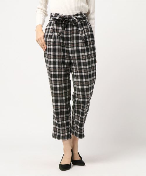 AMERICAN HOLIC(アメリカンホリック)の「・起毛テーパードパンツ(その他パンツ・レディース・ブラック/その他8/チェック/ベージュ/ブラウン系その他4/ブラック系その他3・M/L)」の2枚目の写真