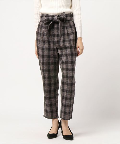 AMERICAN HOLIC(アメリカンホリック)の「・起毛テーパードパンツ(その他パンツ・レディース・ブラック/その他8/チェック/ベージュ/ブラウン系その他4/ブラック系その他3・M/L)」の3枚目の写真