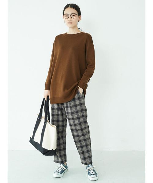 AMERICAN HOLIC(アメリカンホリック)の「・起毛テーパードパンツ(その他パンツ・レディース・ブラック/その他8/チェック/ベージュ/ブラウン系その他4/ブラック系その他3・M/L)」の12枚目の写真