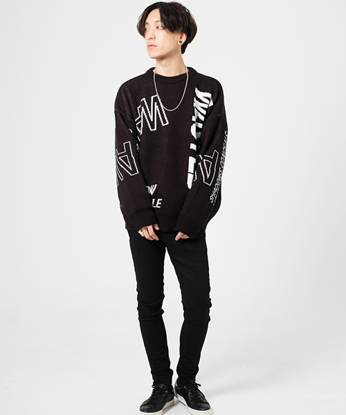 FUGA（フーガ）の「ジャガード文字ニット（ニット/セーター）」 - WEAR