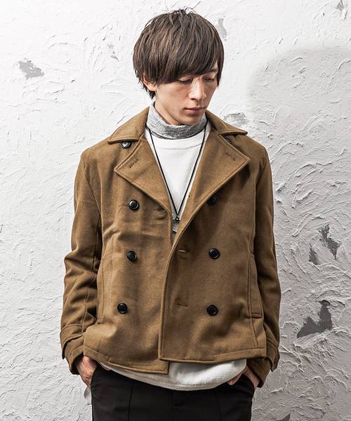 MinoriTY（マイノリティ）の「ジャケット/メルトンPコート（ダウンジャケット/コート・メンズ・キャメル/ネイビー/その他/ブラック/ワイン/その他1/グレー/チャコール/ブラウン・L/LL/M/S）」の4枚目の写真