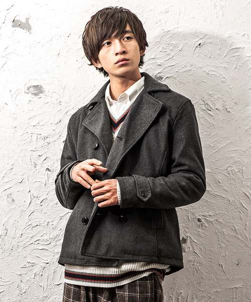 MinoriTY（マイノリティ）の「ジャケット/メルトンPコート（ダウンジャケット/コート・メンズ・キャメル/ネイビー/その他/ブラック/ワイン/その他1/グレー/チャコール/ブラウン・L/LL/M/S）」の3枚目の写真