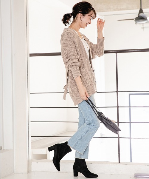 A part by(アパートバイ)の「スクエアトウストレッチブーツ 825122(ブーツ・レディース・アイボリー/ブラック・MEDIUM/LARGE)」の12枚目の写真