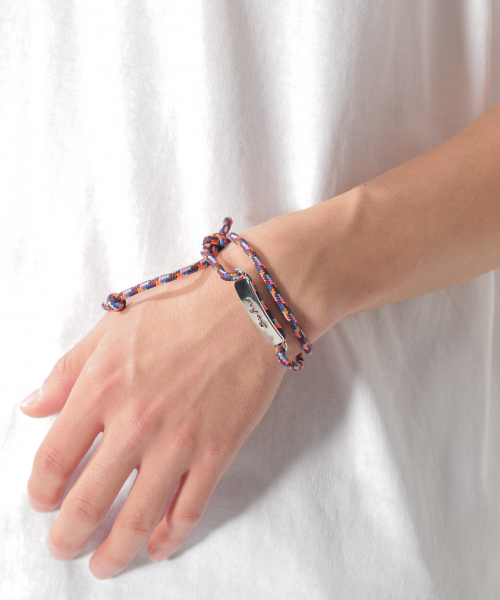 BAYFLOW（ベイフロー）の「BFプレートロープブレス（ブレスレット・メンズ・ブラック/パープル/ブルー・FREE）」の3枚目の写真