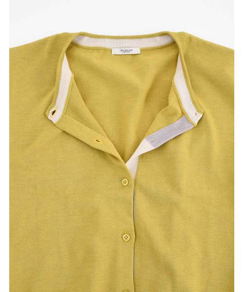 POU DOU DOU（プードゥドゥ）の「UVカット 下前立て配色クルーネックカーディガン（カーディガン/ボレロ・レディース・グレー/イエロー/グリーン/ブラック・3）」の10枚目の写真