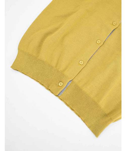 POU DOU DOU（プードゥドゥ）の「UVカット 下前立て配色クルーネックカーディガン（カーディガン/ボレロ・レディース・グレー/イエロー/グリーン/ブラック・3）」の13枚目の写真