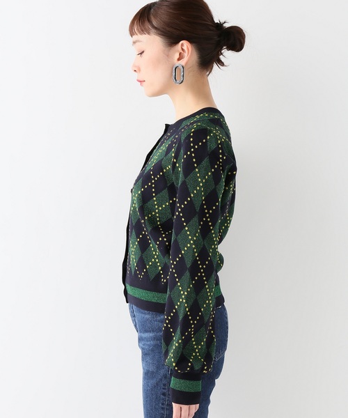 BAUM UND PFERDGARTEN（バウムウンドヘルガーデン）の「【BAUM UND PFERDGARTEN】Lurex Jaquard（カーディガン/ボレロ・レディース・グリーン・SMALL）」の4枚目の写真