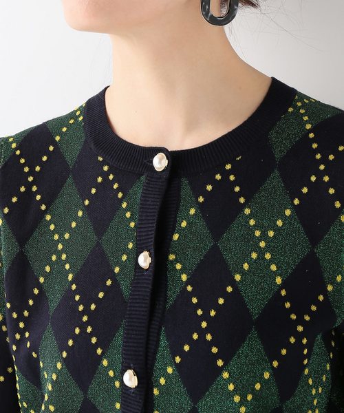 BAUM UND PFERDGARTEN（バウムウンドヘルガーデン）の「【BAUM UND PFERDGARTEN】Lurex Jaquard（カーディガン/ボレロ・レディース・グリーン・SMALL）」の8枚目の写真