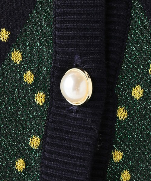 BAUM UND PFERDGARTEN（バウムウンドヘルガーデン）の「【BAUM UND PFERDGARTEN】Lurex Jaquard（カーディガン/ボレロ・レディース・グリーン・SMALL）」の9枚目の写真