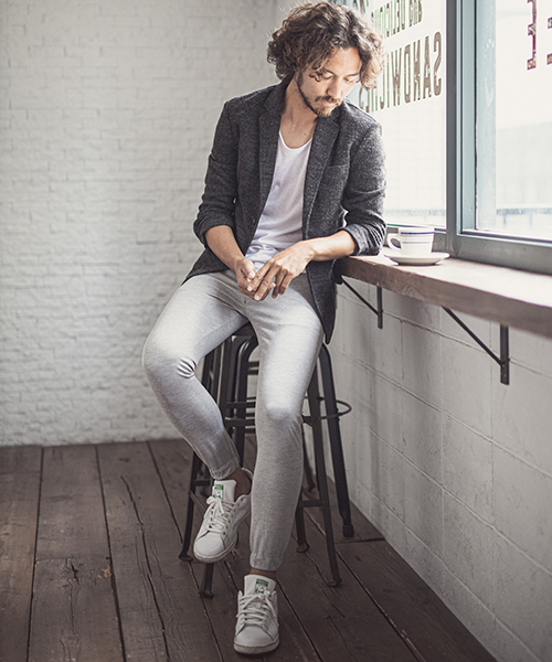 CAMBIO(カンビオ)の「mp7205-Smooth Ponti Jogger Pants ジョガーパンツ(その他パンツ・メンズ・ブラック/杢グレー/ネイビー/チャコール・L/M/S)」の12枚目の写真