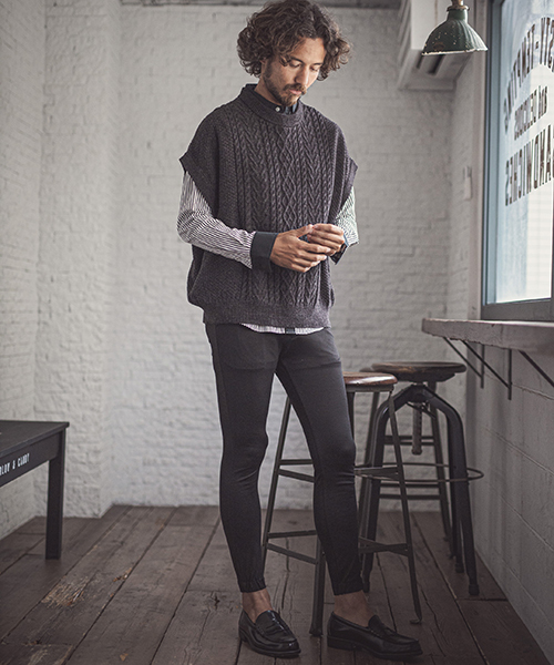 CAMBIO(カンビオ)の「mp7205-Smooth Ponti Jogger Pants ジョガーパンツ(その他パンツ・メンズ・ブラック/杢グレー/ネイビー/チャコール・L/M/S)」の21枚目の写真
