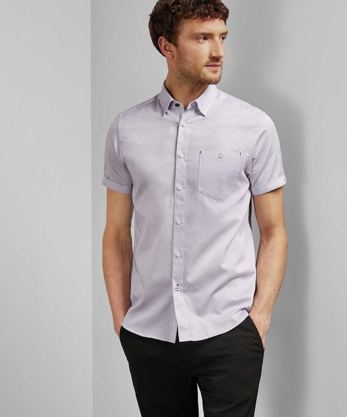 Ted Baker(テッドベーカー)の「DONALD ジオプリント半袖シャツ(シャツ/ブラウス)」|ライラック