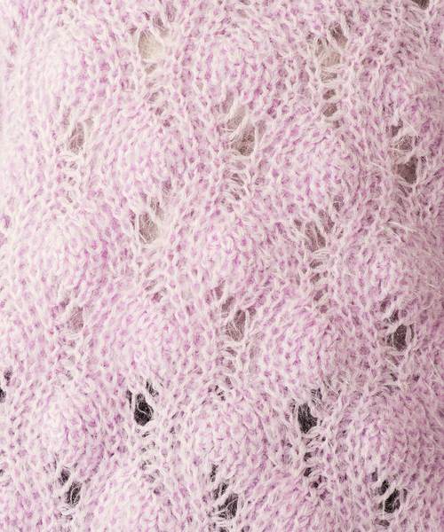 natural couture（ナチュラルクチュール）の「ふわふわ透かし2WAYカーディガン（カーディガン/ボレロ・レディース・パープル/ブラウン/ピンク/アイボリー・FREE）」の19枚目の写真