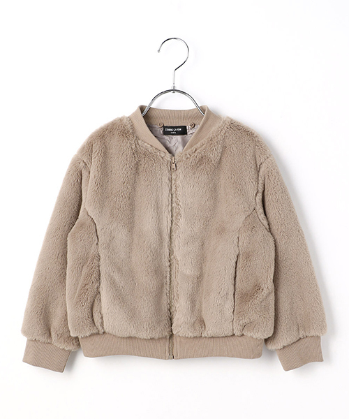 COMME CA ISM(コムサイズム)の「フェイクファー ブルゾン(ブルゾン・キッズ・ベージュ/キャメル・140/150/110cm/100cm/120cm/130cm)」の3枚目の写真