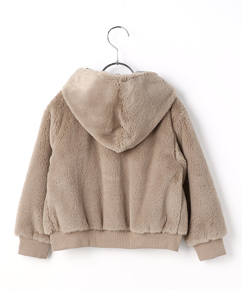 COMME CA ISM(コムサイズム)の「フェイクファー ブルゾン(ブルゾン・キッズ・ベージュ/キャメル・140/150/110cm/100cm/120cm/130cm)」の4枚目の写真