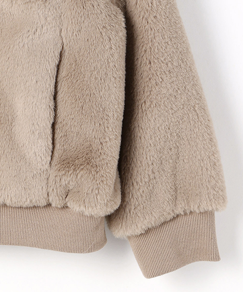 COMME CA ISM(コムサイズム)の「フェイクファー ブルゾン(ブルゾン・キッズ・ベージュ/キャメル・140/150/110cm/100cm/120cm/130cm)」の6枚目の写真