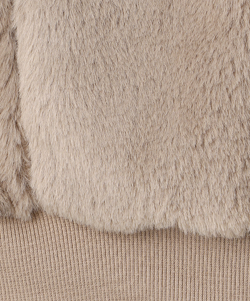 COMME CA ISM(コムサイズム)の「フェイクファー ブルゾン(ブルゾン・キッズ・ベージュ/キャメル・140/150/110cm/100cm/120cm/130cm)」の9枚目の写真