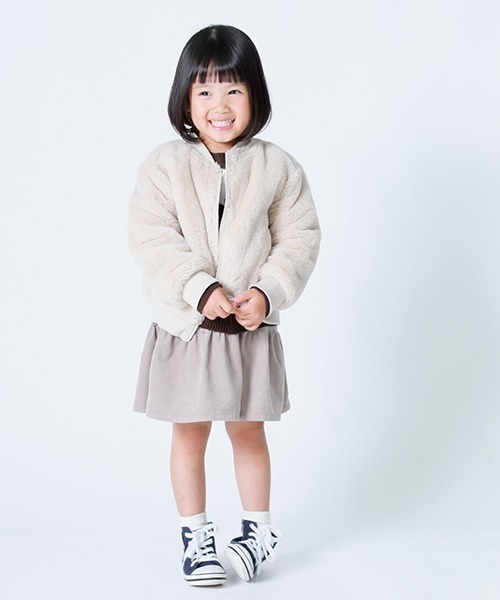 COMME CA ISM(コムサイズム)の「フェイクファー ブルゾン(ブルゾン・キッズ・ベージュ/キャメル・140/150/110cm/100cm/120cm/130cm)」の12枚目の写真