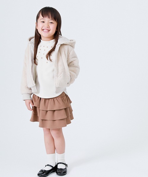 COMME CA ISM(コムサイズム)の「フェイクファー ブルゾン(ブルゾン・キッズ・ベージュ/キャメル・140/150/110cm/100cm/120cm/130cm)」の15枚目の写真