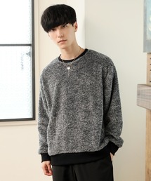 TopIsm | 【2020 秋冬】ビッグシルエットシャギーボアクルーネックカットソー(スウェット)