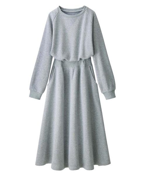 GeeRA(ジーラ)の「ラグランスウェットワンピース(ワンピース・レディース・ブラック/グレー/ピンク/モカ・SMALL/MEDIUM/LARGE/X-LARGE/XX-LARGE)」の7枚目の写真