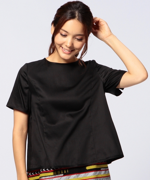 UNITED ARROWS（ユナイテッドアローズ）の「UAB C C/N フレア Tシャツ ◆（シャツ/ブラウス・レディース・オフホワイト/ブラック/ライトグレー・40/38）」の2枚目の写真