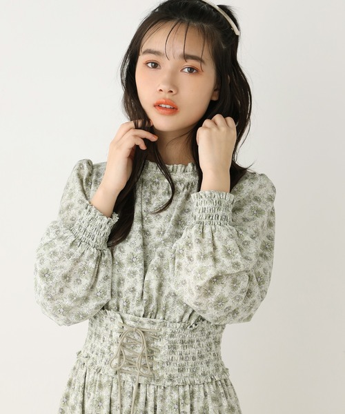 one after another NICE CLAUP（ワンアフターアナザーナイスクラップ）の「プチハイコルセットワンピース（ワンピース・レディース・グリーン/アイボリー/グリーン系その他/パープル系その他・FREE）」の22枚目の写真