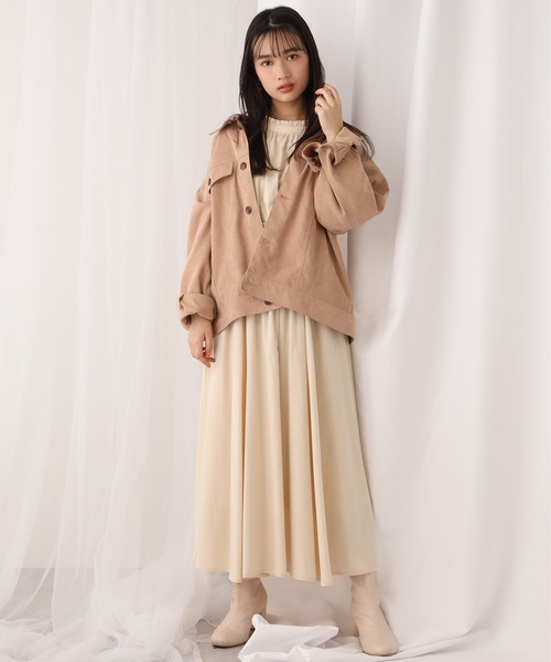 one after another NICE CLAUP（ワンアフターアナザーナイスクラップ）の「プチハイコルセットワンピース（ワンピース・レディース・グリーン/アイボリー/グリーン系その他/パープル系その他・FREE）」の13枚目の写真