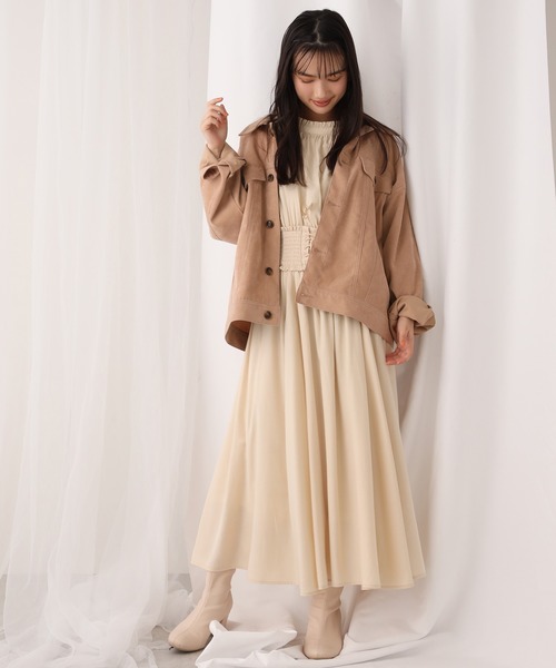 one after another NICE CLAUP（ワンアフターアナザーナイスクラップ）の「プチハイコルセットワンピース（ワンピース・レディース・グリーン/アイボリー/グリーン系その他/パープル系その他・FREE）」の14枚目の写真