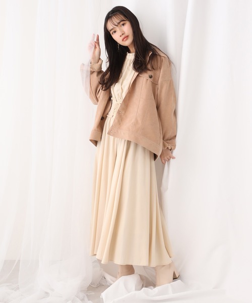 one after another NICE CLAUP（ワンアフターアナザーナイスクラップ）の「プチハイコルセットワンピース（ワンピース・レディース・グリーン/アイボリー/グリーン系その他/パープル系その他・FREE）」の15枚目の写真