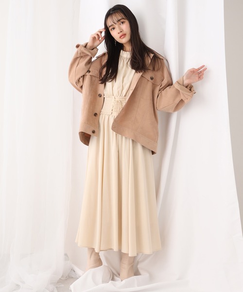 one after another NICE CLAUP（ワンアフターアナザーナイスクラップ）の「プチハイコルセットワンピース（ワンピース・レディース・グリーン/アイボリー/グリーン系その他/パープル系その他・FREE）」の16枚目の写真