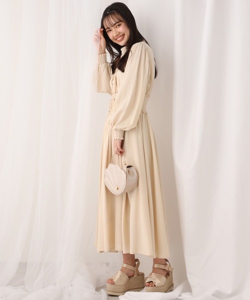 one after another NICE CLAUP（ワンアフターアナザーナイスクラップ）の「プチハイコルセットワンピース（ワンピース・レディース・グリーン/アイボリー/グリーン系その他/パープル系その他・FREE）」の12枚目の写真