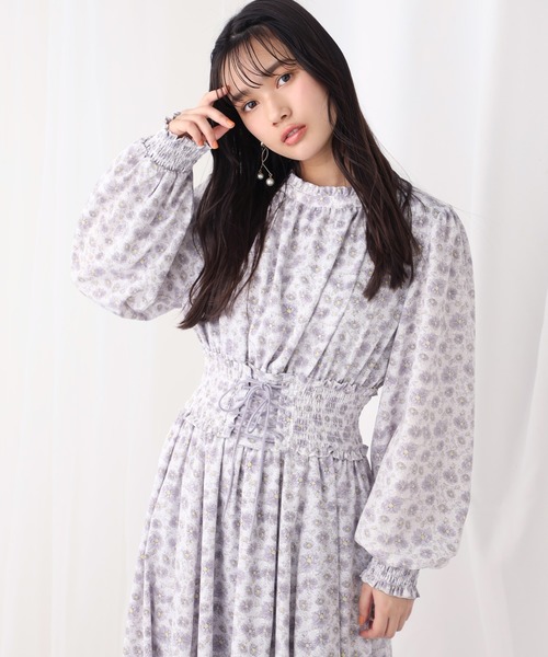 one after another NICE CLAUP（ワンアフターアナザーナイスクラップ）の「プチハイコルセットワンピース（ワンピース・レディース・グリーン/アイボリー/グリーン系その他/パープル系その他・FREE）」の6枚目の写真