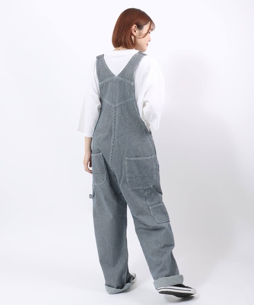 カラー・デニムオーバーオール/サロペット/オールインワン ユニ