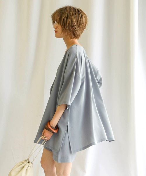 select MOCA（セレクトモカ）の「2020 SS ルーズジャケット３点セット（セットアップ・レディース・サックスブルー/ミント/レンガ・FREE）」の7枚目の写真