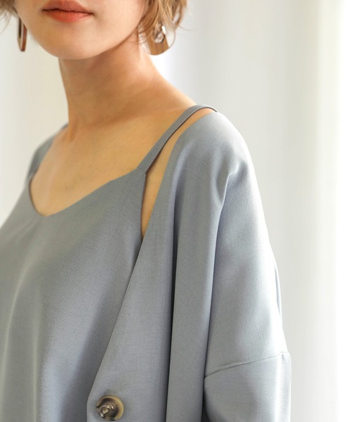 select MOCA（セレクトモカ）の「2020 SS ルーズジャケット３点セット（セットアップ・レディース・サックスブルー/ミント/レンガ・FREE）」の9枚目の写真