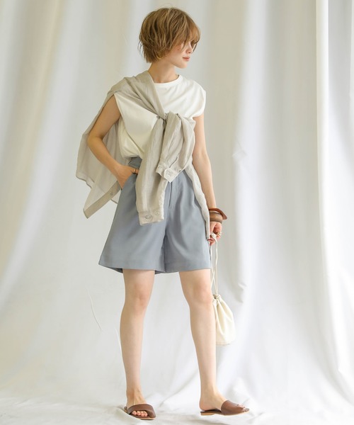 select MOCA（セレクトモカ）の「2020 SS ルーズジャケット３点セット（セットアップ・レディース・サックスブルー/ミント/レンガ・FREE）」の11枚目の写真