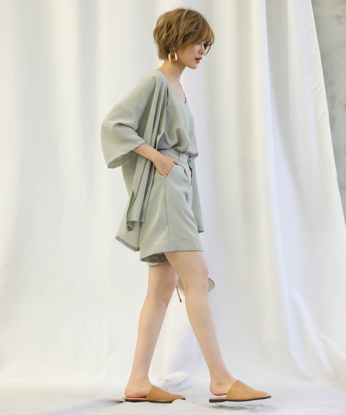 select MOCA（セレクトモカ）の「2020 SS ルーズジャケット３点セット（セットアップ・レディース・サックスブルー/ミント/レンガ・FREE）」の16枚目の写真