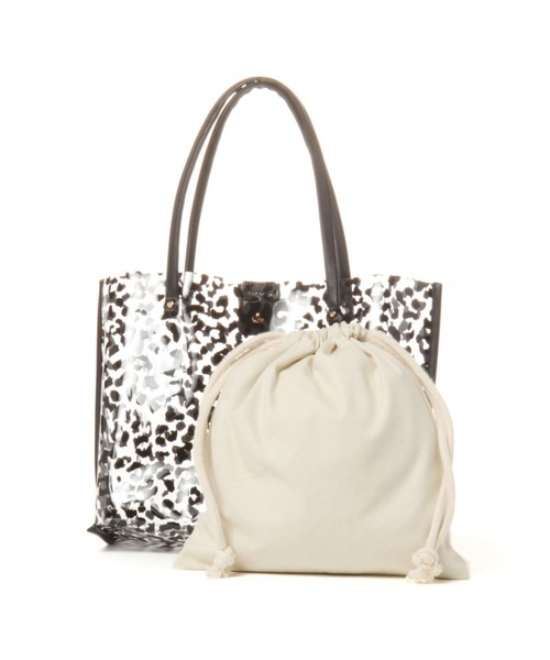 LAKOLE（ラコレ）の「アニマル柄PVCトートバッグ / LAKOLE（トートバッグ・レディース・ブラック/ブラウン・FREE）」の7枚目の写真