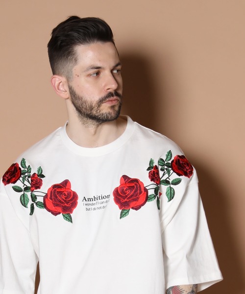 JACKROSE（ジャックローズ）の「JE-Shoulder Rose 半袖Tシャツ（Tシャツ/カットソー・メンズ・ホワイト/ブラック/ホワイト系その他2/ブラック系その他2・M/L）」の2枚目の写真