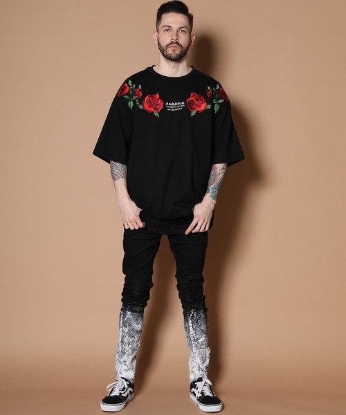 JACKROSE（ジャックローズ）の「JE-Shoulder Rose 半袖Tシャツ（Tシャツ/カットソー・メンズ・ホワイト/ブラック/ホワイト系その他2/ブラック系その他2・M/L）」の17枚目の写真